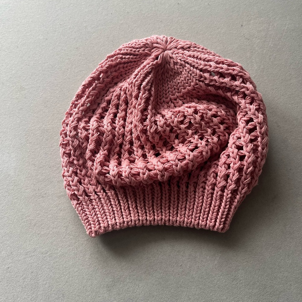 Pink Slouch Baggy Beanie Hat
